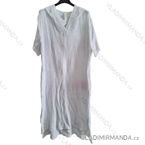 Dress oversize short sleeve womens (UNI S-L) ITALIAN FASHION IMD20187 M / L white