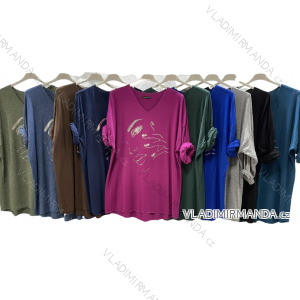 Tunic / blouse long sleeve women's oversized (3XL / 4XL ONE SIZE) ITALIAN FASHION IMWQ2191650