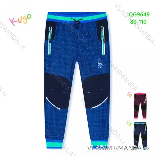 Outdoor trousers insulated with fleece for infants, children, girls and boys (80-110) KUGO QG9649