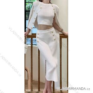 Women's Elegant Sweater, Top and Skirt Set (S/M ONE SIZE) FRENCH FASHION FMWT23DS56371