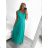 Women's Long Party Elegant Summer Sleeveless Dress (S/M ONE SIZE) ITALIAN FASHION IMPSH233584 Pink S/M