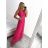 Women's Long Party Elegant Summer Sleeveless Dress (S/M ONE SIZE) ITALIAN FASHION IMPSH233584 Pink S/M