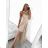 Elegant formal dress with straps for women (S / M ONE SIZE) ITALIAN FASHION IM321576 S/M kerosene