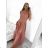 Elegant formal dress with straps for women (S / M ONE SIZE) ITALIAN FASHION IM321576 S/M kerosene