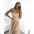 Elegant formal dress with straps for women (S / M ONE SIZE) ITALIAN FASHION IM321576 S/M kerosene