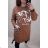 Women's Casual Long Sleeve Dress (2XL/3XL ONE SIZE) ITALIAN FASHION IMD23595