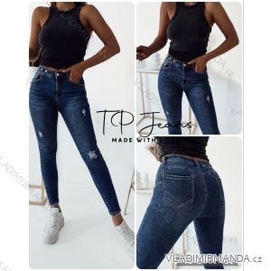 Jeans pants leatherette with zip (XXS-L) LAULIA JWA20108