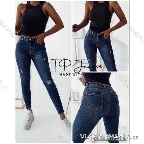 Jeans pants leatherette with zip (XXS-L) LAULIA JWA20108