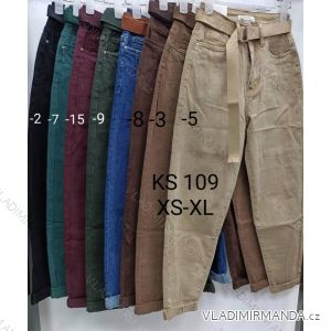 Jeans pants leatherette with zip (XXS-L) LAULIA JWA20108