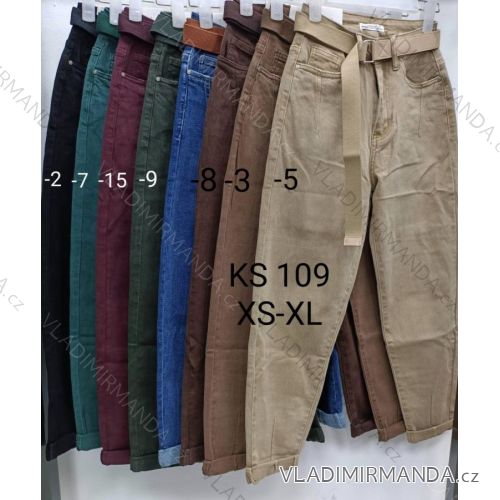 Jeans pants leatherette with zip (XXS-L) LAULIA JWA20108