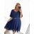 Women's Long Knitted Turtleneck Short Sleeve Dress (S/M ONE SIZE) ITALIAN FASHION IMM22FD51751