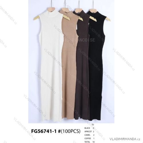 Women's Long Sleeve Knitted Dress (S/M ONE SIZE) FRENCH FASHION FMWT22J51765