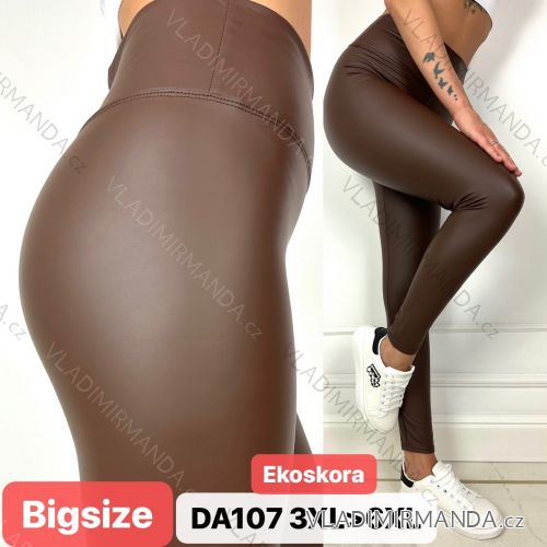 Women's Long Leather Leggings Plus Size (2XL/3XL-5XL/6XL) TURKISH FASHION TMWL2398611