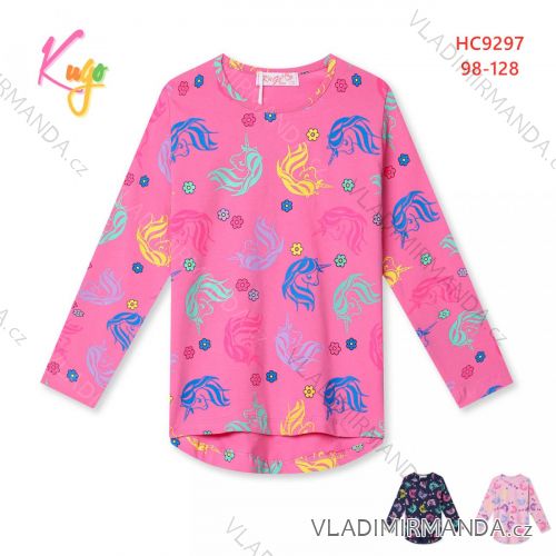 T-shirt with long sleeves children's girls girls (98-128) KUGO HC0757