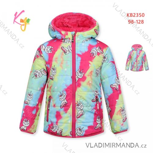 Autumn children's hooded jacket for girls (98-128) KUGO KM9924