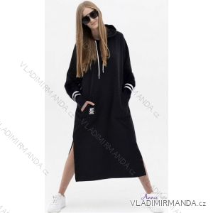 Women's Long Sleeve Hoodie Dress (S / M ONE SIZE) ITALIAN FASHION IMWA216095