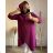 Women's long fleece coat (M / L ONE SIZE) ITALIAN FASHION IMD211105 XL/2XL fuchsia