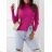 Women's Short Sleeve Knitted Turtleneck Sweater (S/M ONE SIZE) ITALIAN FASHION IMD22947