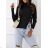 Women's Short Sleeve Knitted Turtleneck Sweater (S/M ONE SIZE) ITALIAN FASHION IMD22947