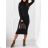 Women's Warm Long Sleeve Knitted Dress (S/M ONE SIZE) ITALIAN FASHION IMD221070