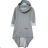 Fleece coat long sleeve zipper hooded women's oversized (XL / 2XLONE SIZE) ITALIAN FASHION IMD211123