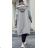 Fleece coat long sleeve zipper hooded women's oversized (XL / 2XLONE SIZE) ITALIAN FASHION IMD211123