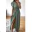Women's Long Summer Short Sleeve Dress (S/M ONE SIZE) ITALIAN FASHION IMD23430