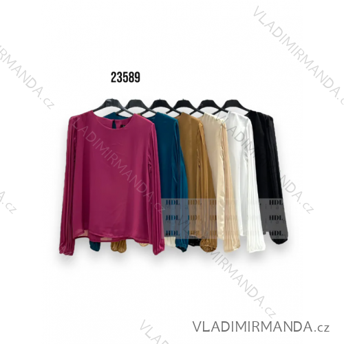 Women's Elegant Long Sleeve Blouse (S/M ONE SIZE) ITALIAN FASHION IMM23MS53757