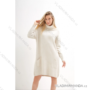 Women's Elegant Long Sleeve Dress (S/M ONE SIZE) ITALIAN FASHION IMPLI2220433lurex