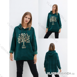 Women's Long Sleeve Hoodie (S/M ONE SIZE) ITALIAN FASHION IMPLI2321010