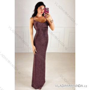 Women's Summer Elegant Sparkly Sequin Strap Dress (S/M ONE SIZE) ITALIAN FASHION IMPBB23O3837