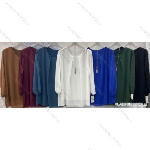 Tunic / blouse long sleeve women's oversized (3XL / 4XL ONE SIZE) ITALIAN FASHION IMWQ2191650