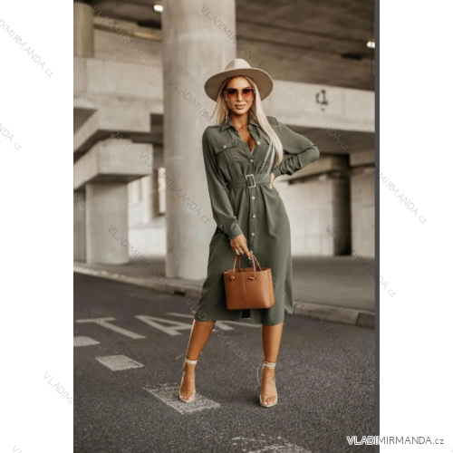 Women's Elegant Coat Long Sleeve Dress (S/M ONE SIZE) ITALIAN FASHION IMPGM2311813