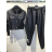 Women's Leather Jacket and Pants Set (S/M ONE SIZE) ITALIAN FASHION IMPGM232040