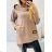 Fleece coat long sleeve zipper hooded women's oversized (XL / 2XLONE SIZE) ITALIAN FASHION IMD211123