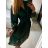 Women's Elegant Long Sleeve Dress (S/M ONE SIZE) ITALIAN FASHION IMM23M4973