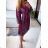 Women's Elegant Long Sleeve Dress (S/M ONE SIZE) ITALIAN FASHION IMM23M4973