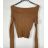 Women's Short Button Up Long Sleeve Sweater (S/M ONE SIZE) ITALIAN FASHION IMPBB23Y22785