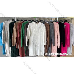 Women's Long Sleeve Knitted Dress (S/M ONE SIZE) ITALIAN FASHION IMWDT23012