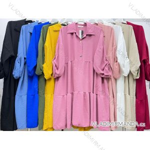 Women's Long Sleeve Shirt Dress (S/M/L ONE SIZE) ITALIAN FASHION IMC22658