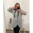 Shirt 3/4 sleeve ladies strip (4XL/5XL ONE SIZE) ITALSKÁ MÓDA IM422026