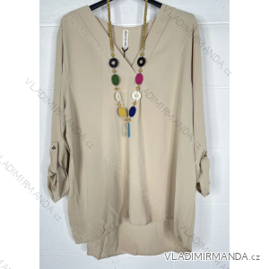 Women's Long Sleeve Tunic Shirt/Shirt (S/M ONE SIZE) ITALIAN FASHION IMPBB23B10305