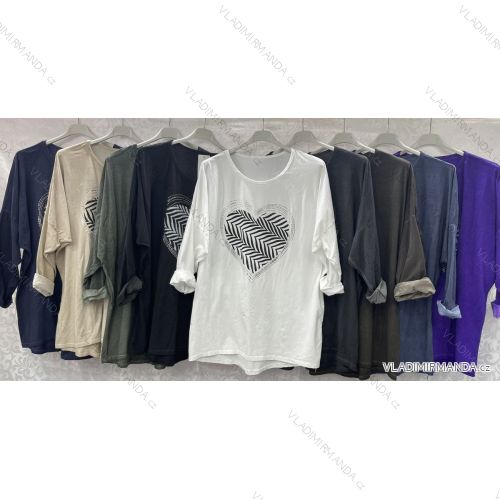 Women's Plus Size Long Sleeve T-Shirt (3XL/4XL ONE SIZE) ITALIAN FASHION IMWQ23104