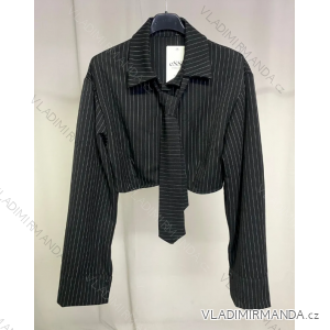 Women's Stripe Long Sleeve Shirt (S/M ONE SIZE) ITALIAN FASHION IMPLP2350320155