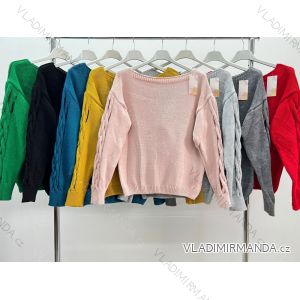 Women's Oversized Zippered Extended Hoodie Long Sleeve (M / L ONE SIZE) ITALIAN FASHION IM422PARIS