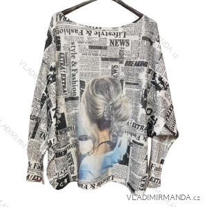 Women's oversize sweater with print (M / L ONE SIZE) ITALIAN FASHION IMB22RENA