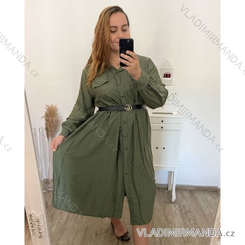 Women's Long Sleeve Shirt Dress (S/M ONE SIZE) ITALIAN FASHION IMWGM23447