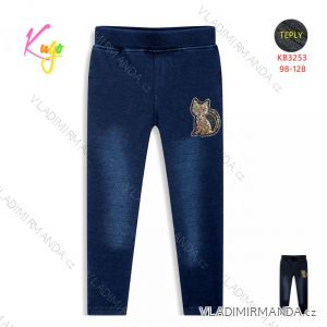 Jeans leggings denim warm children's girls (98-128) KUGO KK9945