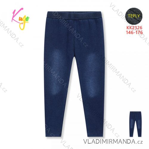 Jeans leggings insulated youth girls (134-164) KUGO KK9947