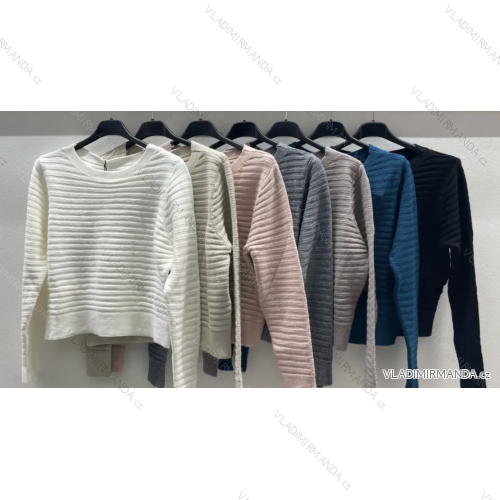 Women's Stripe Long Sleeve Sweater (S/M ONE SIZE) ITALIAN FASHION IMPDY23ZS5231